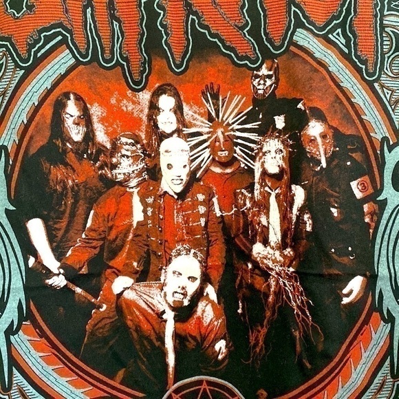 Slipknot Rock Unisex Adult Black Graphic Vintage Concert T-Shirt Tour 2012 New - Picture 9 of 16